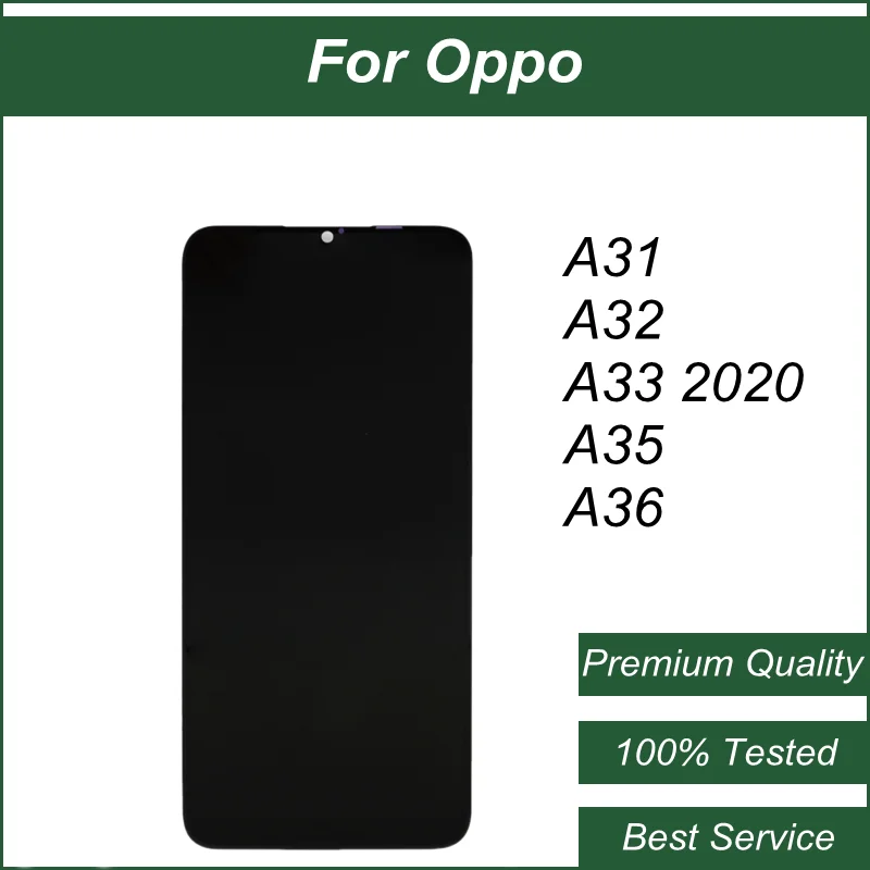 Оригинальный экран для OPPO A31 A32 A33 2020 A35, ЖК-дисплей, сенсорный экран, дигитайзер с рамкой в сборе, замена
