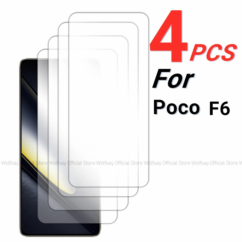 2/4 шт. Защитная пленка для экрана Xiaomi Poco F6