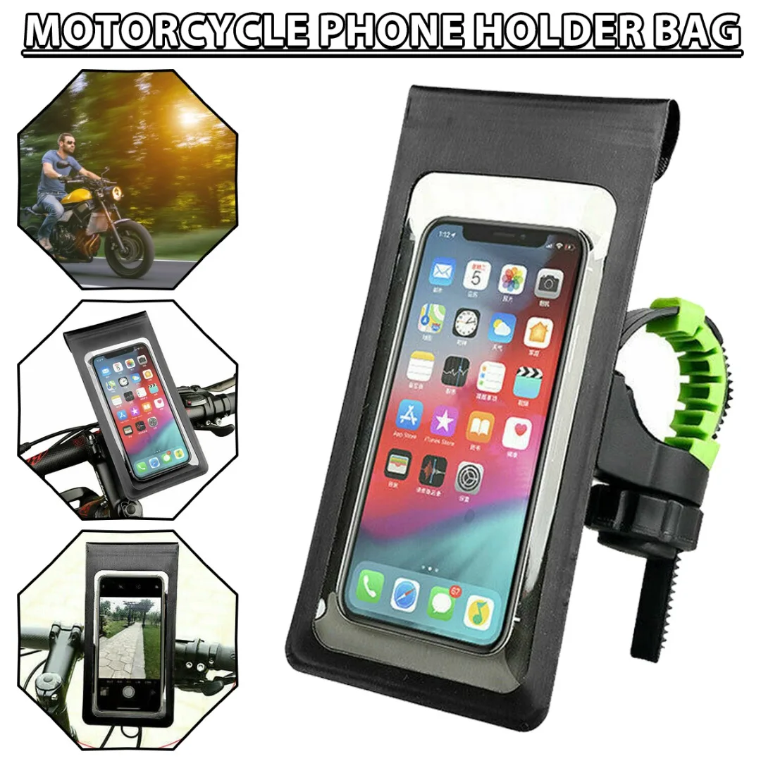 

Bicycle Mobile Phone Holder Stand Waterproof Handlebar Bracket Cell Phone Support Case Bike Phone Mount Pouch Bag