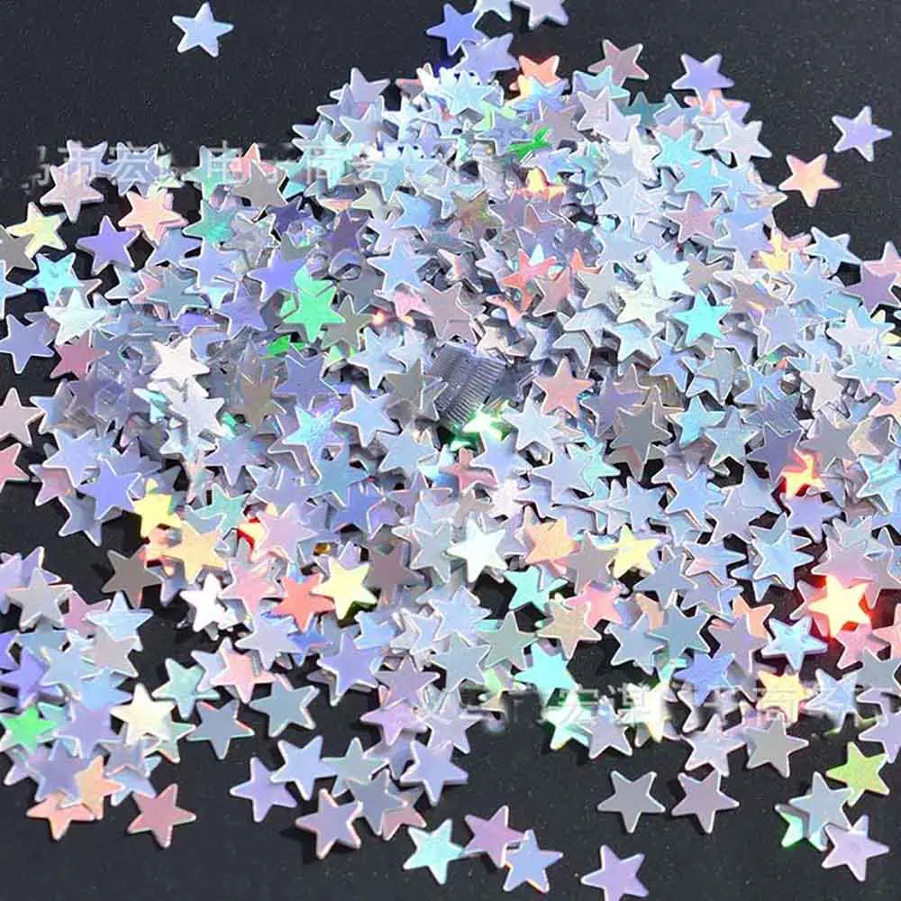 

15g/Pack Iridescent Glitter Star Confetti Plastic 6MM Shining Wedding Christmas Birthday Mermaid Party Table Scatter DIY Decor