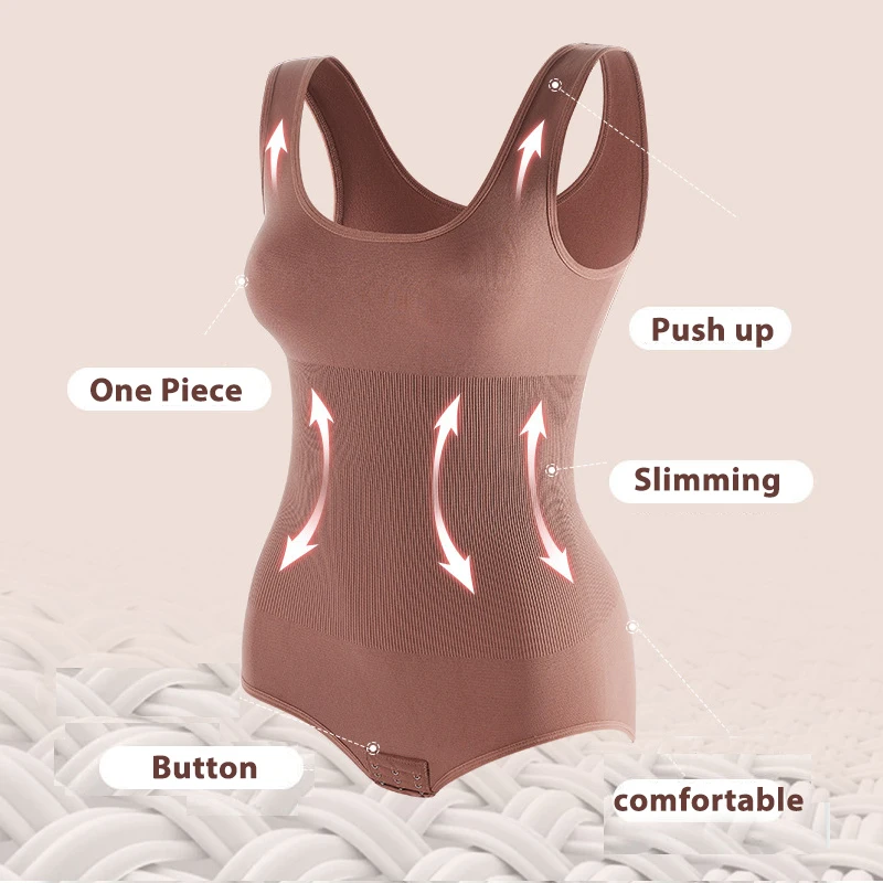 Seamless Shapewear Women Waist Trainer Body Shaper Slimming Underwear Elastic Corset One Piece Bodysuit Tummy Control Shapers