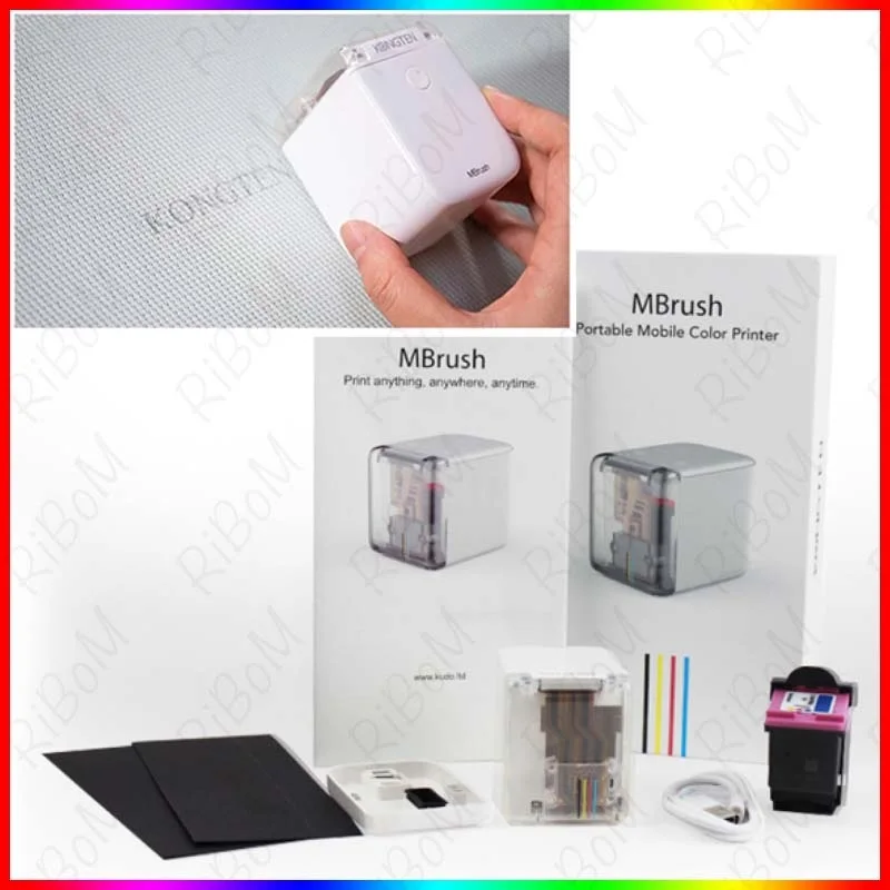 

NEW Wireless Mbrush Color Mobile Mini Inkjet DIY Printer Wifi Customized Code Android Handheld Logo Tattoo Printer seemagic