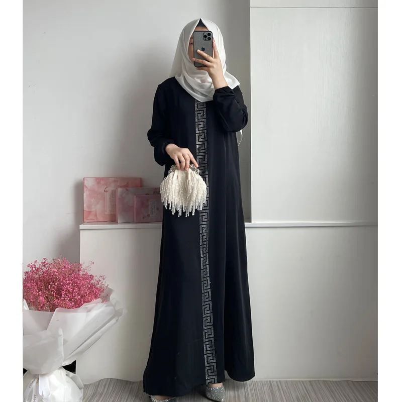 

Мусульманский Средний Восток Дубай Хуэй женская мода женское модное платье с вырезами платье абайя мусульманская Туника зимняя женская му...