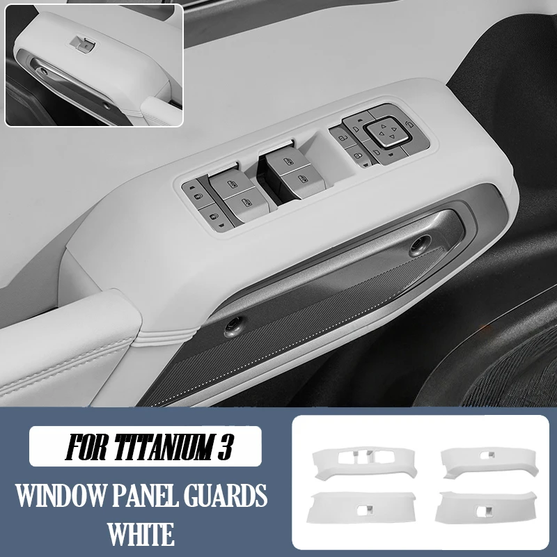 

Защитные ограждения оконной панели автомобиля для BYD Leopard Titanium, 3-дверный переключатель, наклейки на кнопки, чехлы, аксессуары для защиты внутреннего декора