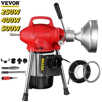 vevor auger pipe drain cleaning machine 250w 400w 500w electric drain cleaner 20 125mm tube unblocker toilet sewer dredger set