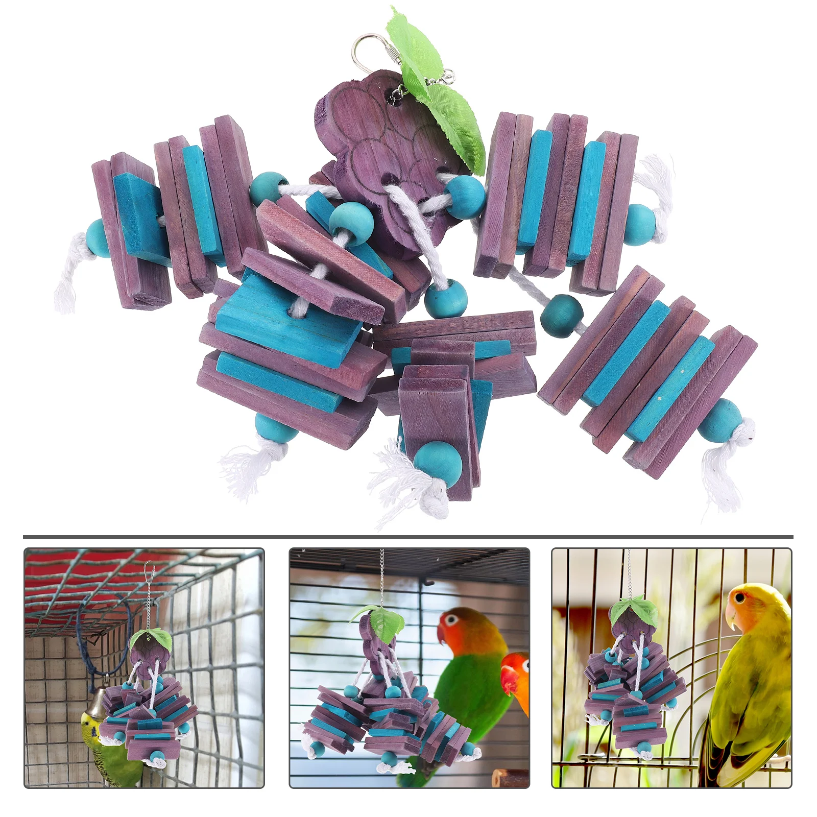 

Accessories Parrot Cage Shredding Toys Hanging Chew Parakeet Balance Train Bird