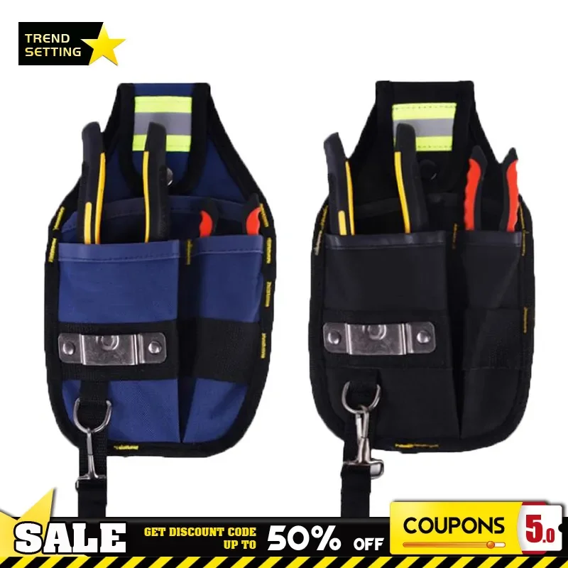 

Strong Waterproof Oxford Cloth And Thicken Wear Design Electrician Wide Tool Tools Bag Belt Holder Kit Pockets
