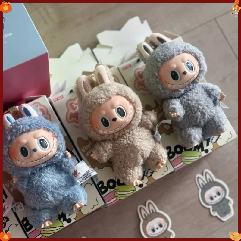 Фото Коллекционная виниловая плюшевая кукла POP MART LABUBU V1 The Monsters Exciting Macaron: милая пастельная арт-игрушка, подарок на день рождения/Рождество №5