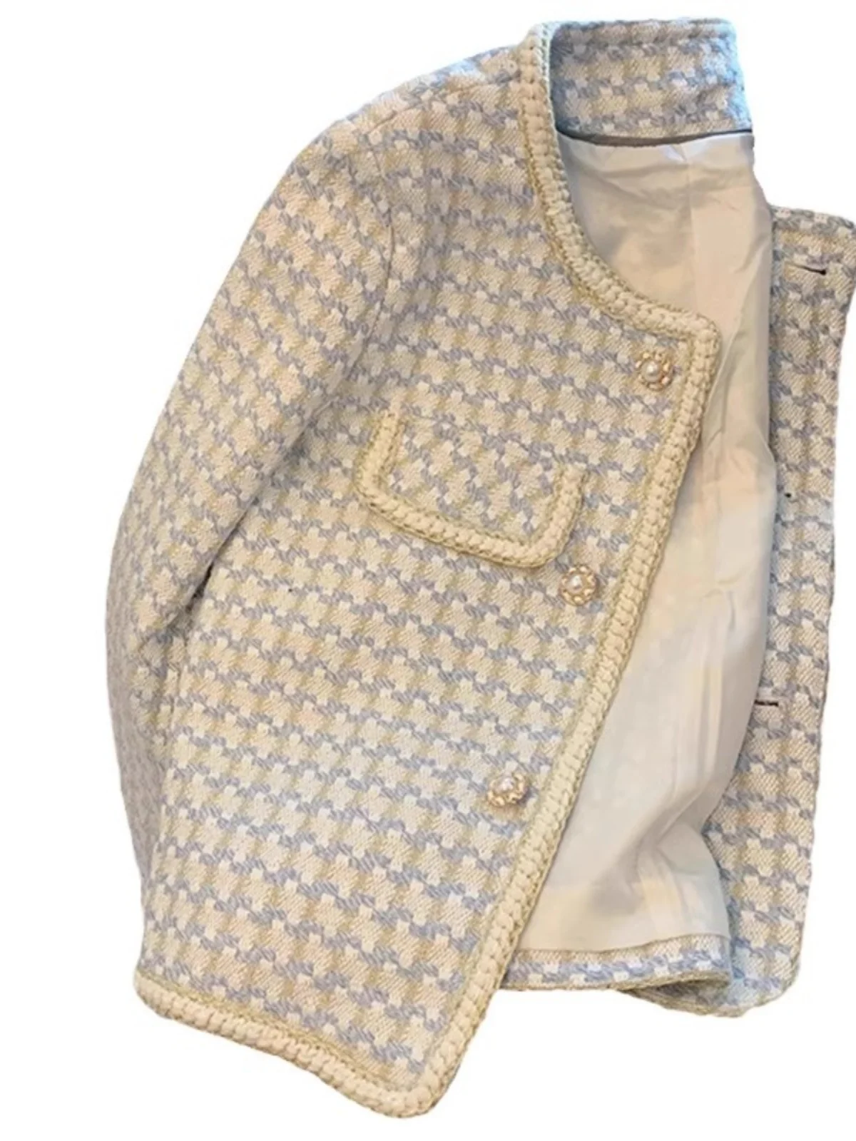 Изящная верхняя одежда во французском стиле для женщин осень и зима 2024 новинка в