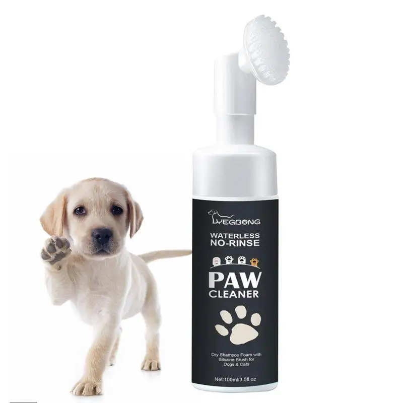 

Dog Feet Cleaning Foam Pet Feet Cleaner Foam Waterless Shampoo Paw Cleaner For Cats Pets Dry Shampoo With Silicone Brush