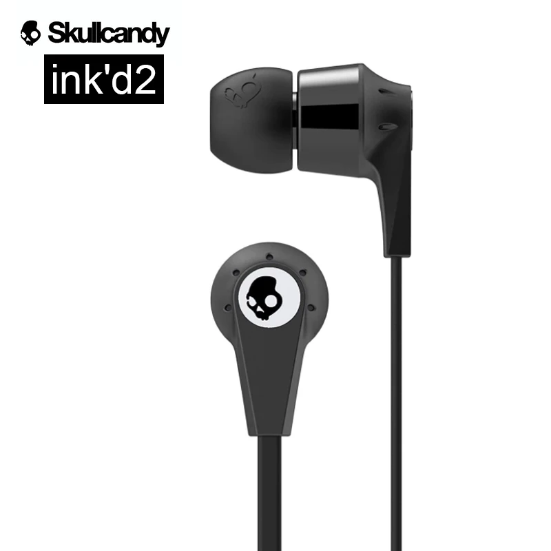 Skullcandy Ink'd 2.0 Wired Earbuds with In-Line Microphone Tangle-Reducing Cable Noise-Isolating Powerful Bass Precision Highs