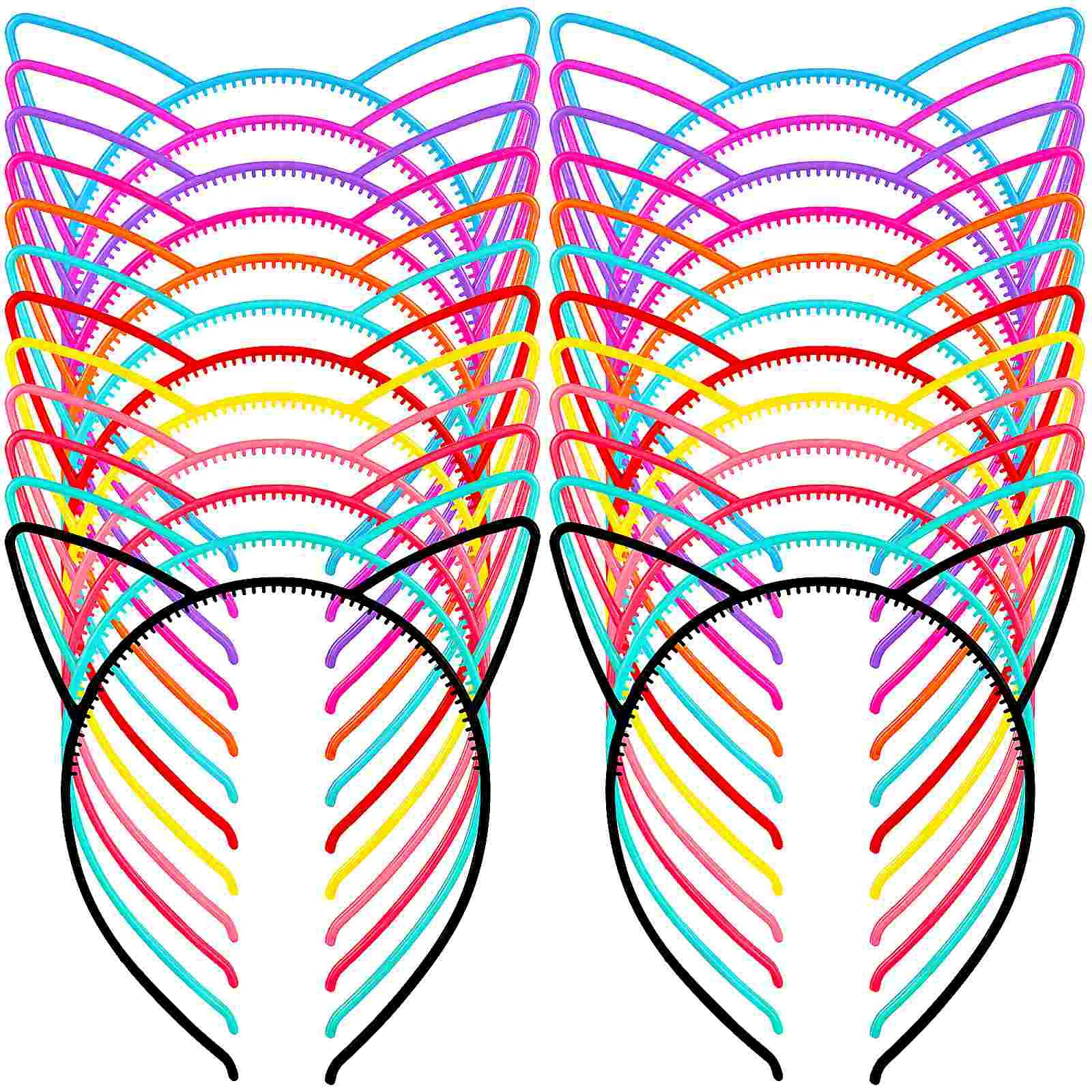 

24pcs Cat Ear Headbands Party Costume Hair Decorations Cat Headwear Cosplay Accessories