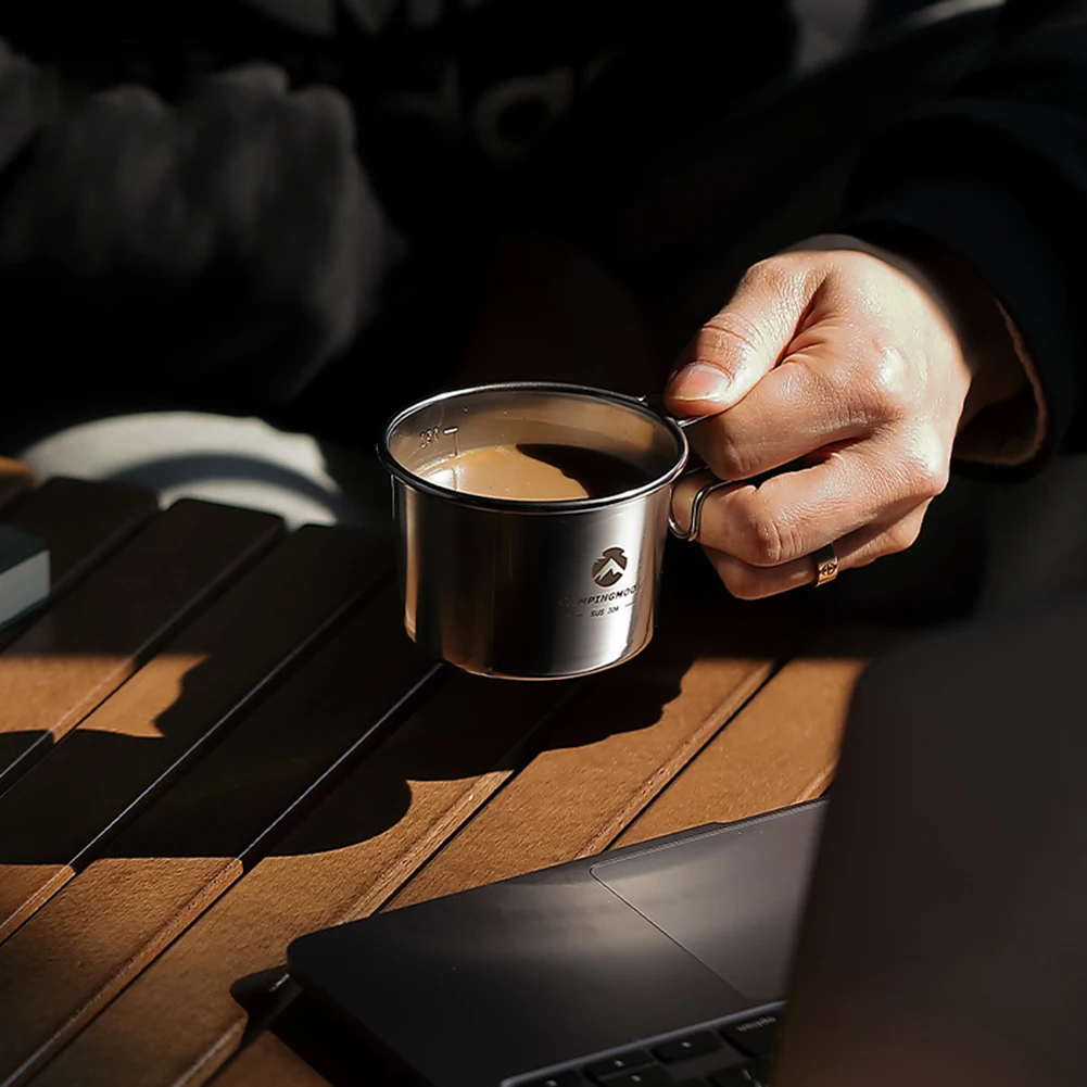 

Tableware Sela Coffee Cup Kitchen Outdoor Portable S180 304 Stainless Steel 5.5x8x6.5cm Ergonomically Designed