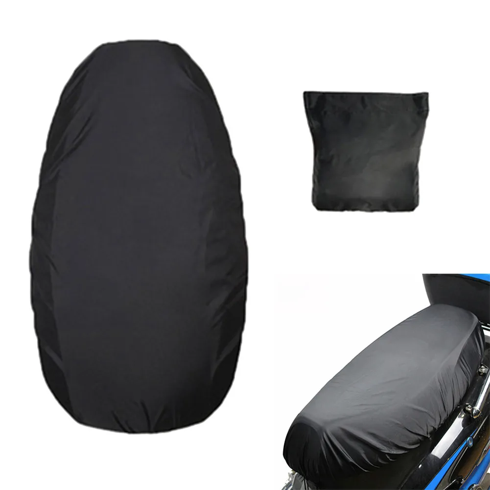 Motorcycle Rain Seat Cover Oxford Cloth Universal Flexible Waterproof Saddle Cover Black Cover Protector Cover Accessories