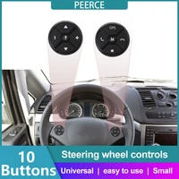 peerce 10 keys wireless car steering wheel control button for car radio dvd multimedia navigation head unit bluetooth button