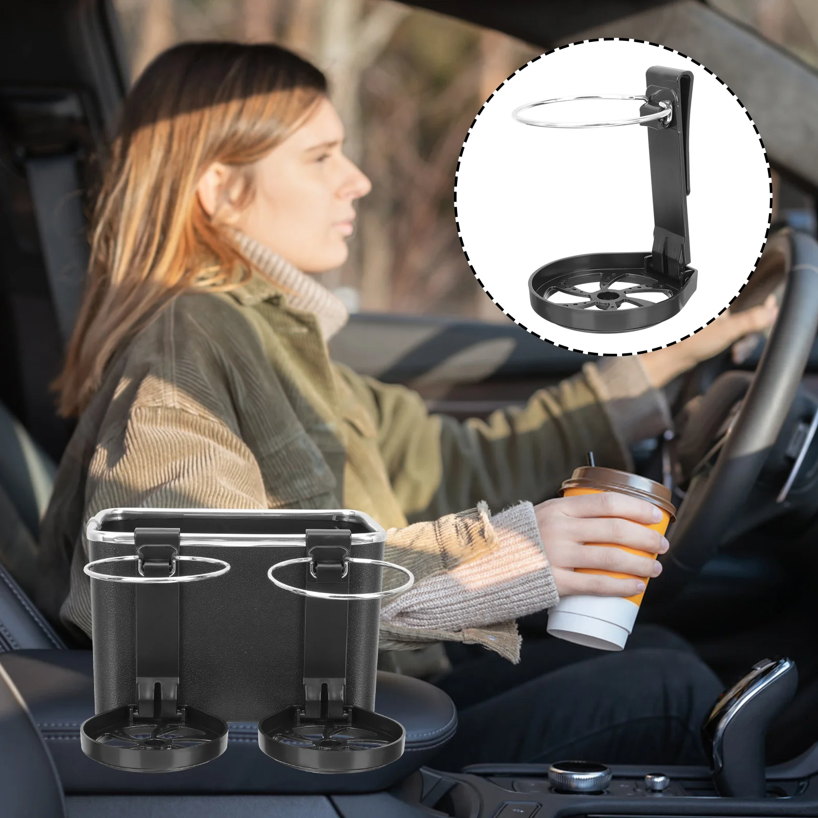

3 Pcs Car Cup Racks Beverage Rack Water Bottle Containers Vehicle Cup Holders