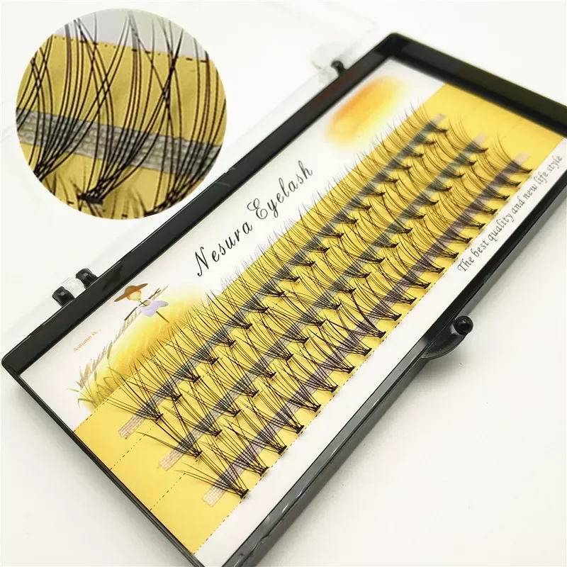 

pcs/lot 10D Professional Makeup Handmade Natural Eyelash Extension Individual Lashes 0.1 C Curl False Eyelash Free Shipping