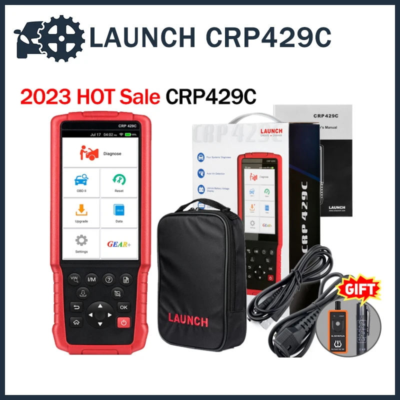 

Считыватель кодов LAUNCH X431 CRP429C OBD2, сканер для 4 систем диагностики, 15 сбросов, автомобильные инструменты, лучше CRP129E, бесплатная доставка