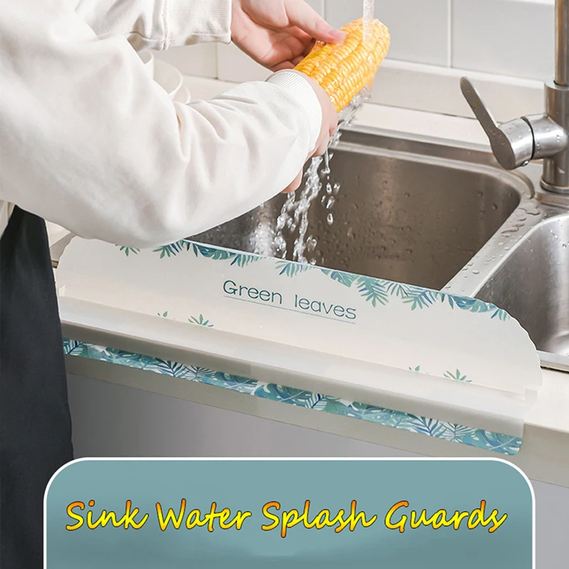

Sink Water Splash Guards Fruit Vegetable Washing Dish Washing Baffle Board With Viscose Anti-water Baffle Plat Kitchen Supplies