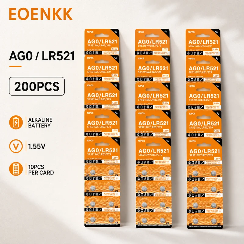 Батарейки-таблетки AG0 AG1 AG2 AG3 AG4 AG5 AG6 1.5V LR41 LR626 LR621 364 371, 200 шт., щелочные, для часов и калькуляторов (art.: 3920dc770ab7e) - 3920dc770ab7e