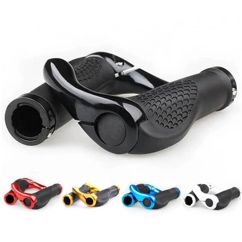 Handlebar Grip Mountain Road Bike Handles Ergonomic Non-slip Rubber Bmx Mtb Handle Cuffs With Bar Ends Horn Bycicle Part
