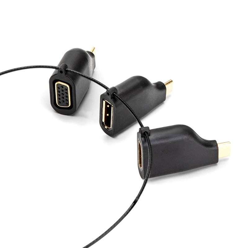 Динамический видеоадаптер USB C для ноутбука с разъемом экрана 4K60 Гц 1 комплект H7JF