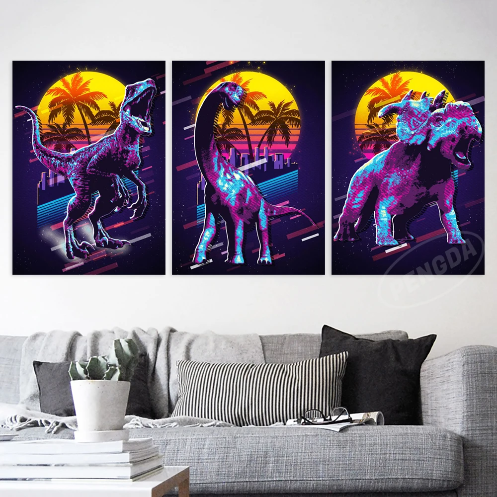 

Картина на холсте Тираннозавр Рекс, постер с HD принтом позвоночника, аллозавр, украшение для дома, рисование на стену в гостиной