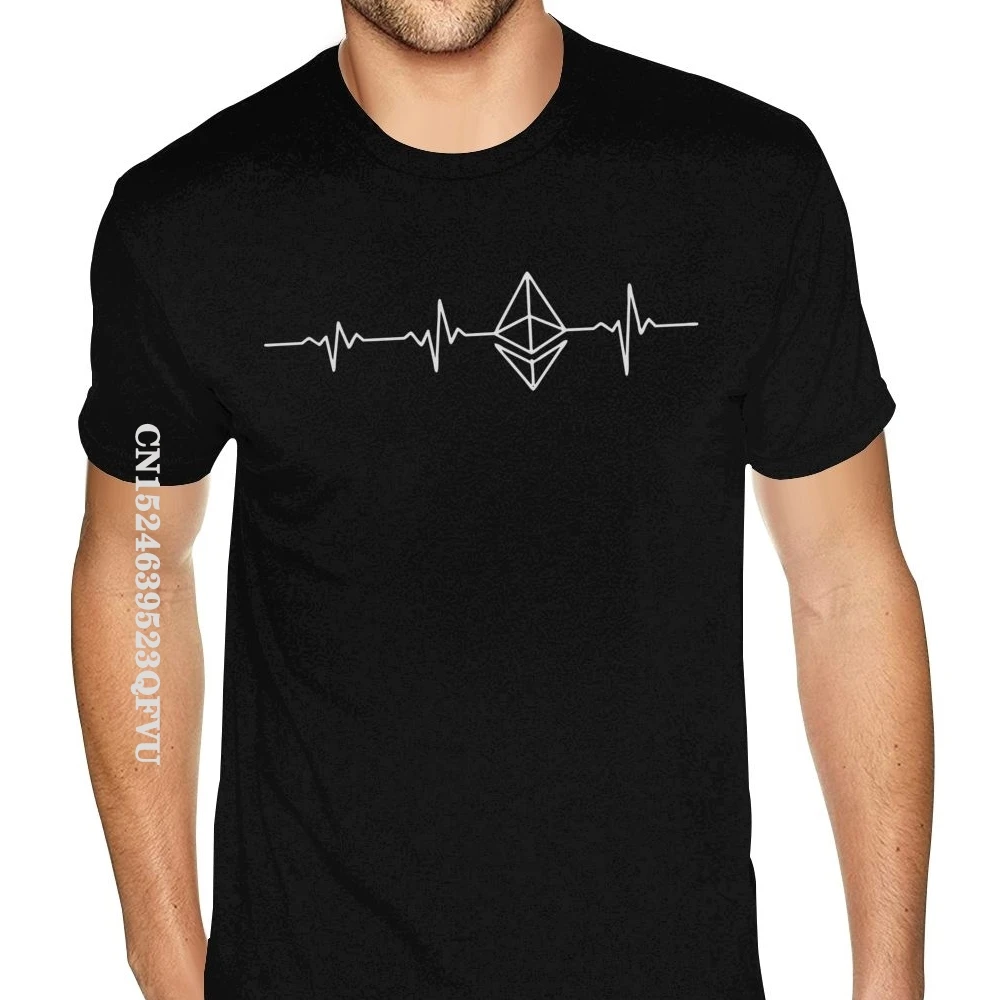 Футболка для мальчиков с изображением сердцебиения эфириума Высококачественная