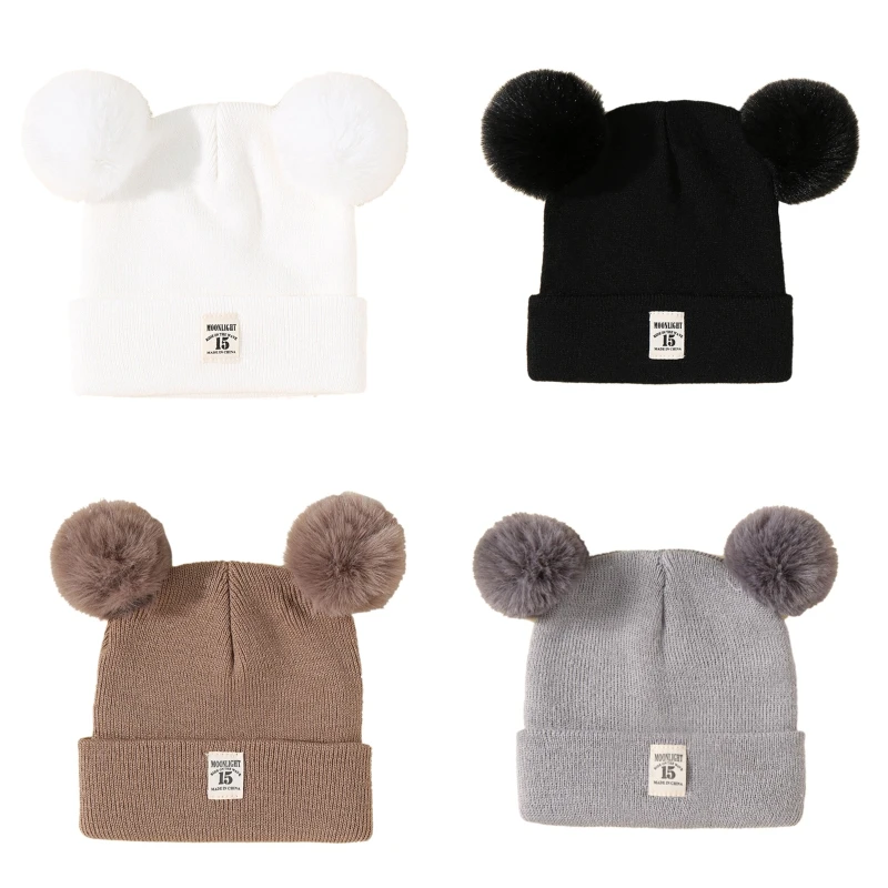 

Baby Beanies Hat Knitted Toddler Warm Hats Skin-friendly Comfortable Wear Newborn Hats for Boy Girl Birthday Christmas