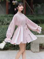 hanfu women pink chinese traditional short skirt dance fairy costume cosplay female princess clothing carnival
