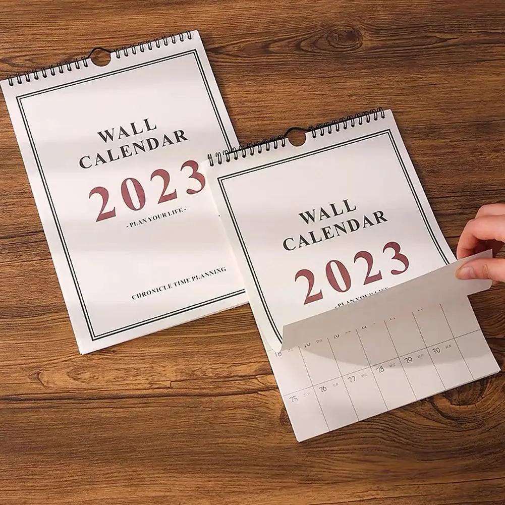 

2023 Simple Wall Calendar Wall-mounted Calendar Planner Clocking Home Daily Wall Calendar Planner Hanging Note Schedule P4f9