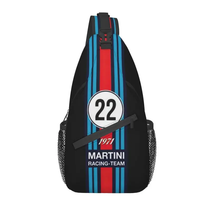 

Fashion Martini Racing Team Sling Bag for Traveling Men's Le Mans 1971 Winner Chest Crossbody Backpack Shoulder Daypack