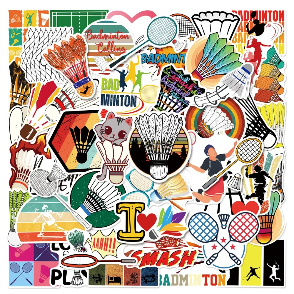 

Граффити наклейки для бадминтона 10/25/50 шт