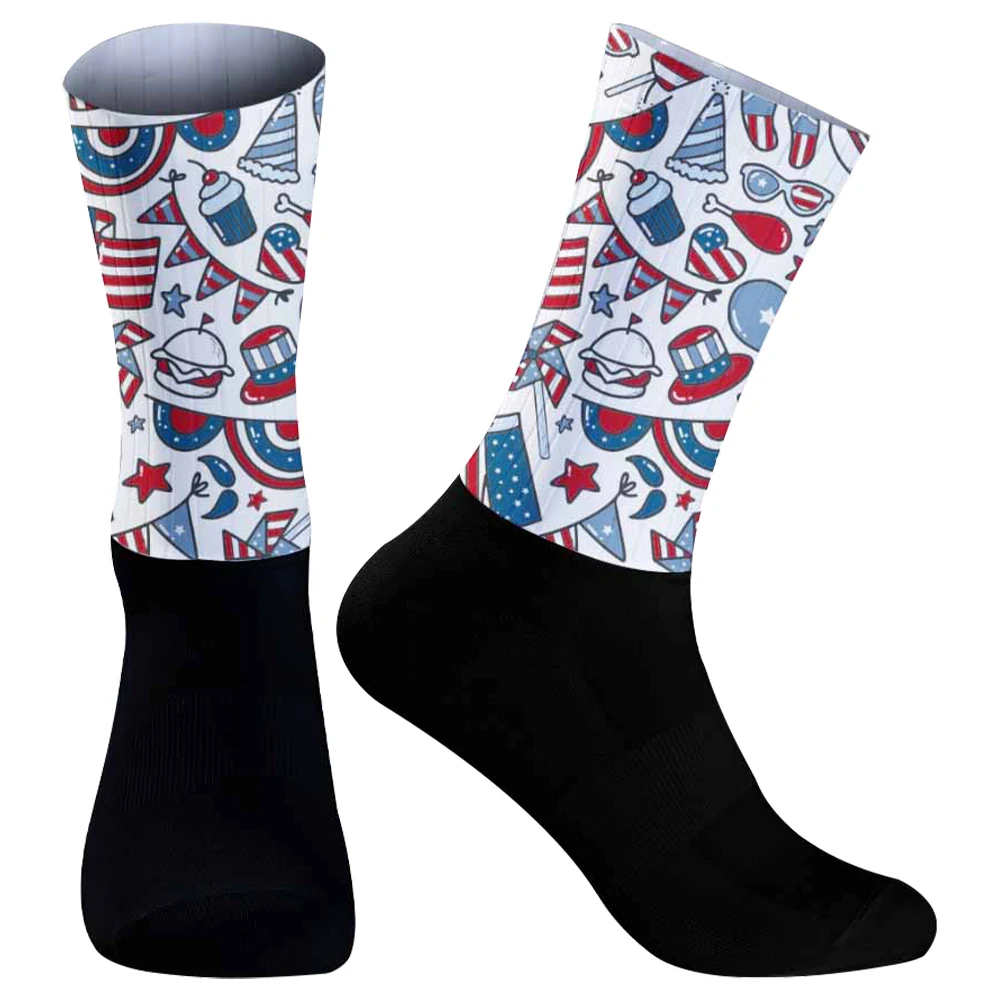 Бесшовные компрессионные носки уличные велосипедные новые противоскользящие