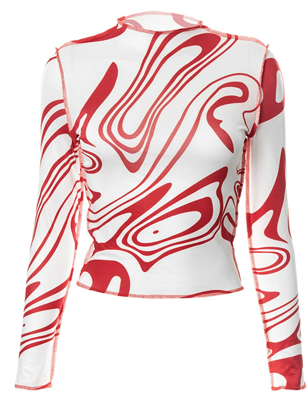 

Модные женские топы с принтом Ins Y2k, облегающая обтягивающая футболка с длинным рукавом, Женская Весенняя винтажная обтягивающая футболка д...