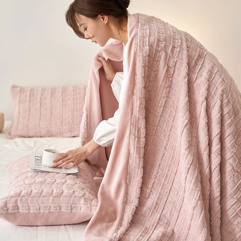 

Milk Velvet Duvet Cover Single Piece Winter Thickened Single and Double Person Cover Pillowcase Cover Blanket Single Duvet Cover