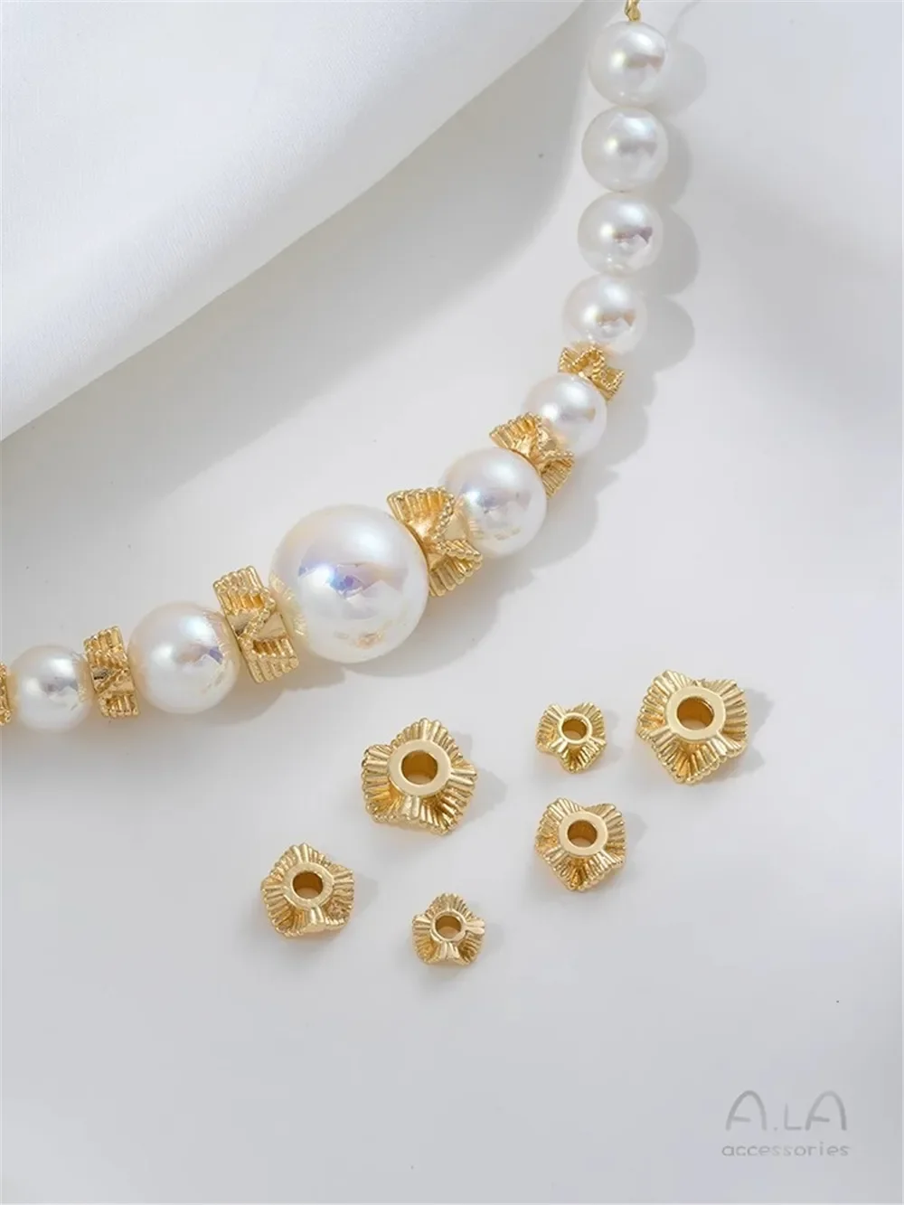 14 К позолоченная плиссированная волнистая кружевная перегородка сделай сам