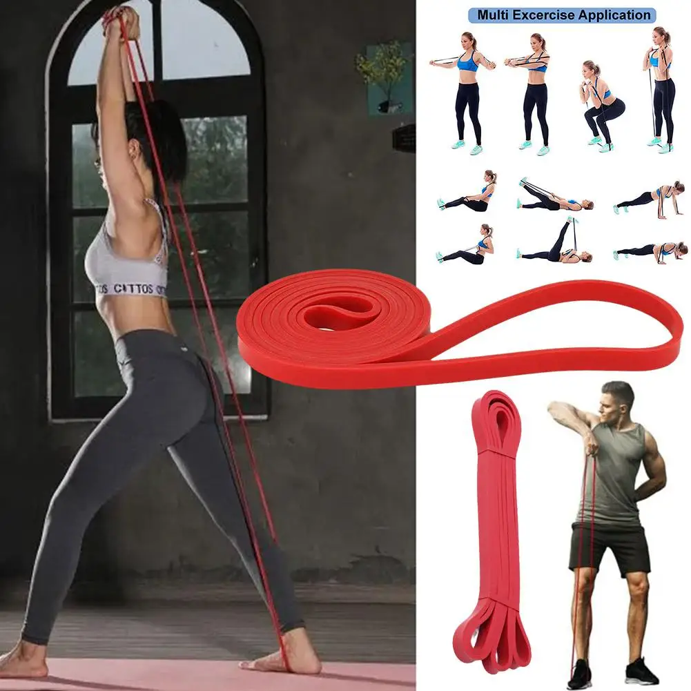 

Fitness Resistance Bands Rubber Elastic Expander Bands Strength Gym Tension Accessories Yoga Equipment Sport Exercise Red K4p7