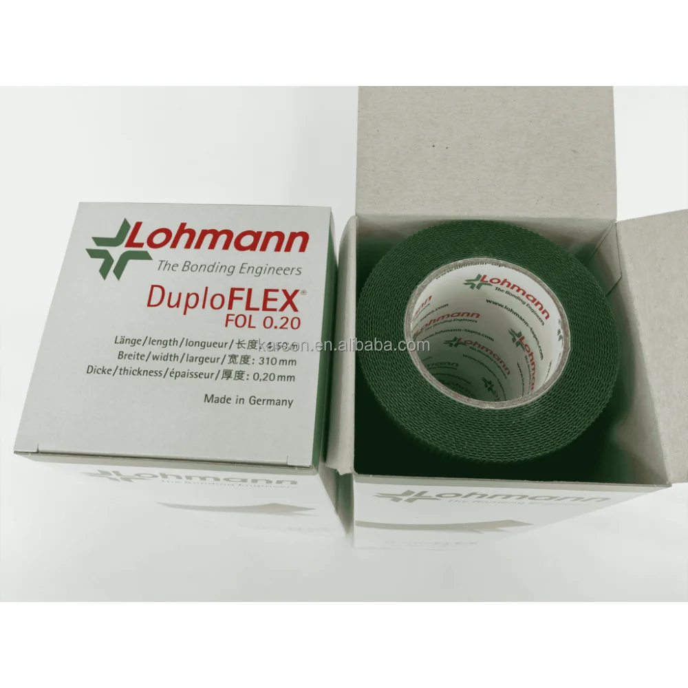Фото Оригинальная немецкая двусторонняя клейкая лента Lohmann Green Tape Duploflex Fol 0,20 310 мм x 4,5 м №4