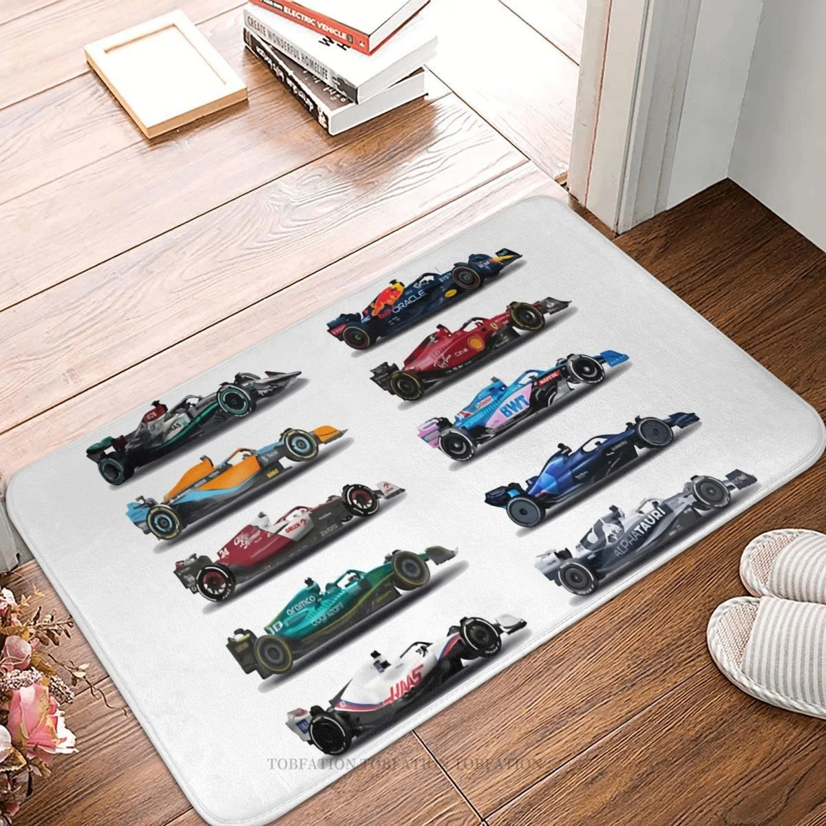 

Автомобильный гоночный коврик для ванной комнаты F1, все автомобили 2022, Придверный коврик, кухонный ковер, коврик для входной двери, украшение для дома