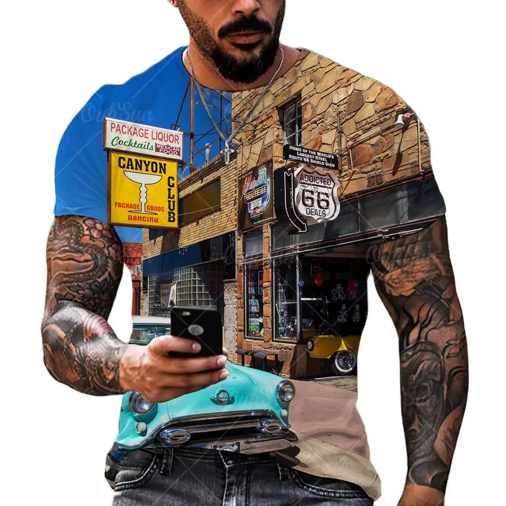 Футболка мужская оверсайз с коротким рукавом и принтом Орл