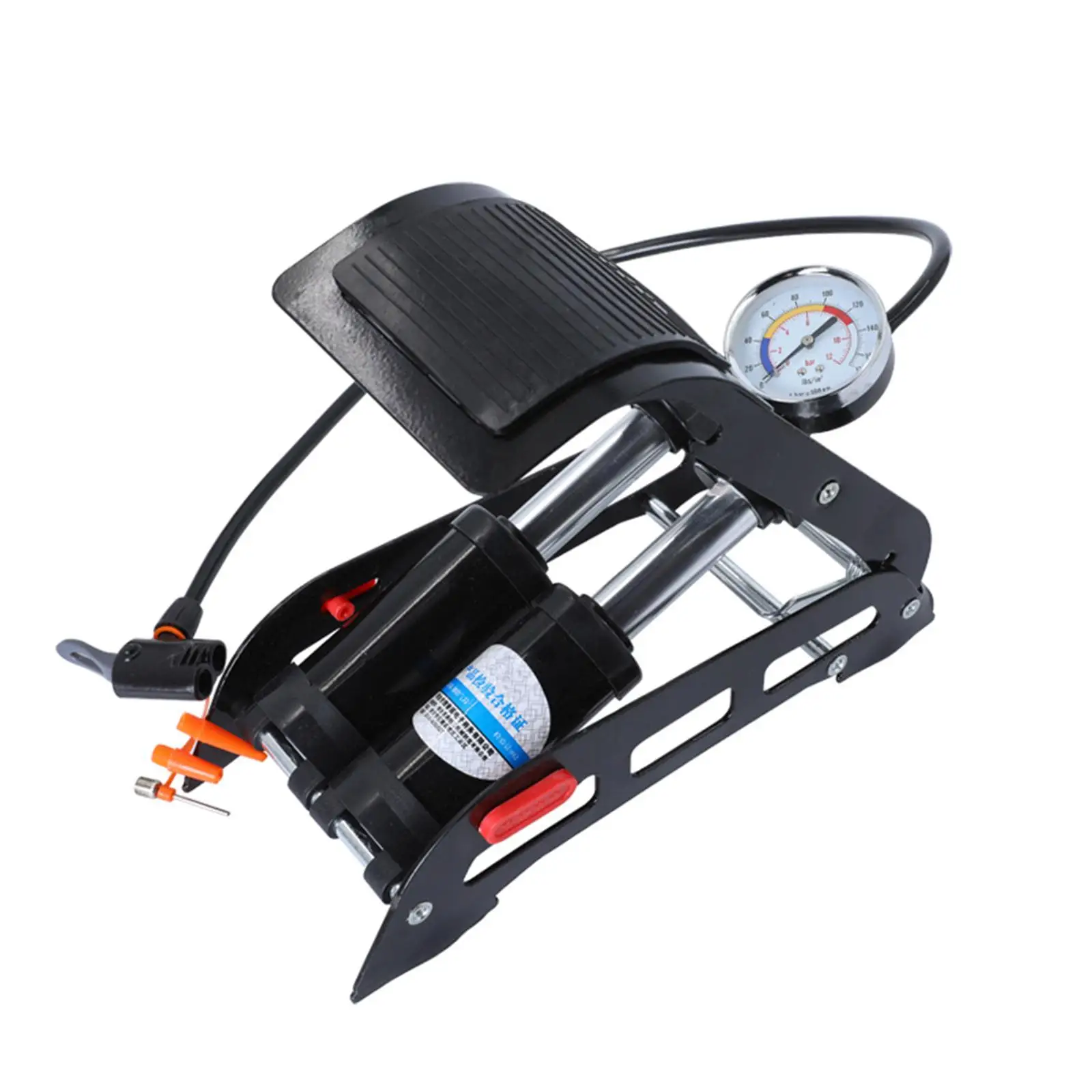 

Двухцилиндровый велосипедный напольный ножной насос для широкого применения насос для накачки шин