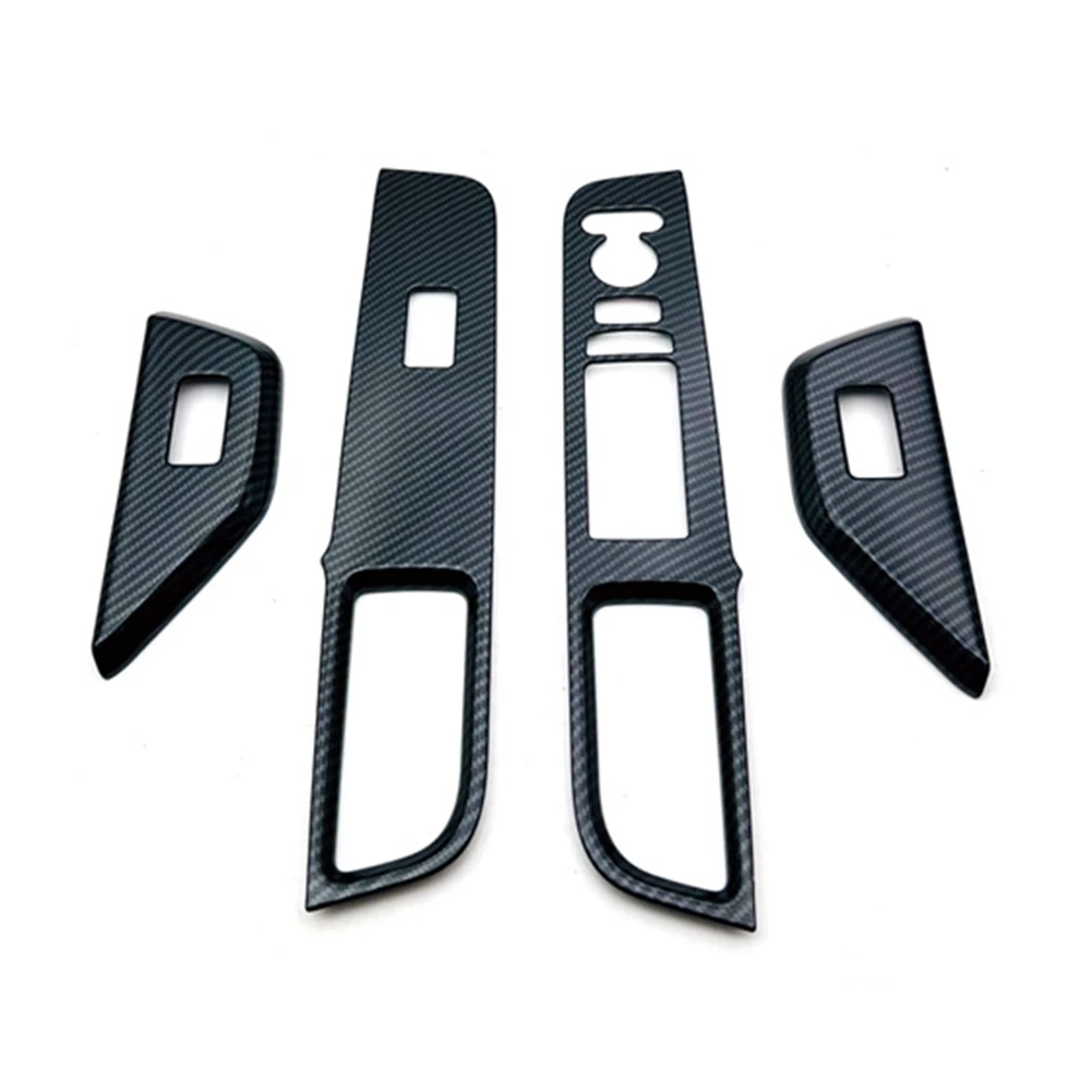 

Car Carbon Fiber Window Glass Lift Button Switch Cover Trim Door Armrest Panel for Toyota Stepwgn 2022 2023