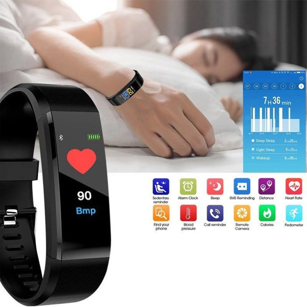 

Смарт-Браслет спортивный с поддержкой Bluetooth и Пульсометром
