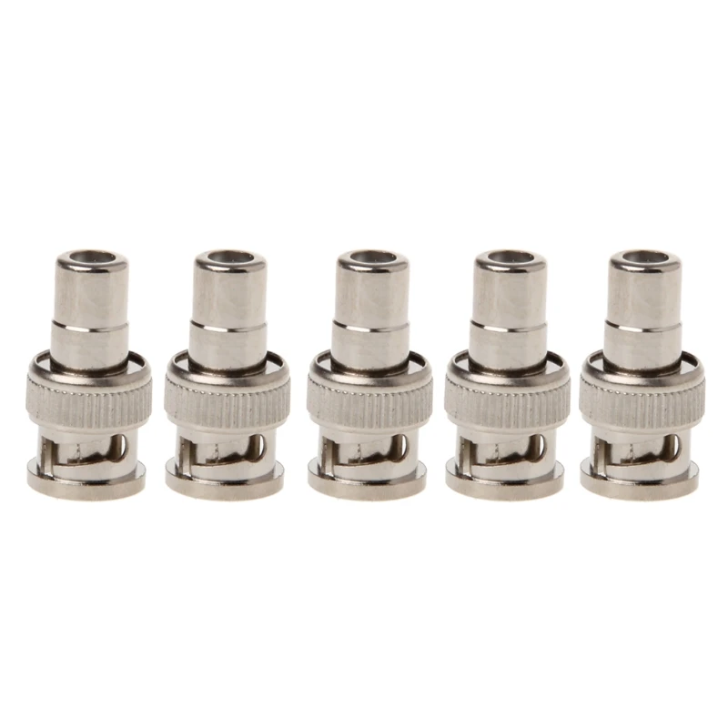 

5x BNC Male To RCA Female Coaxial Connector Adapter For CCTV Video