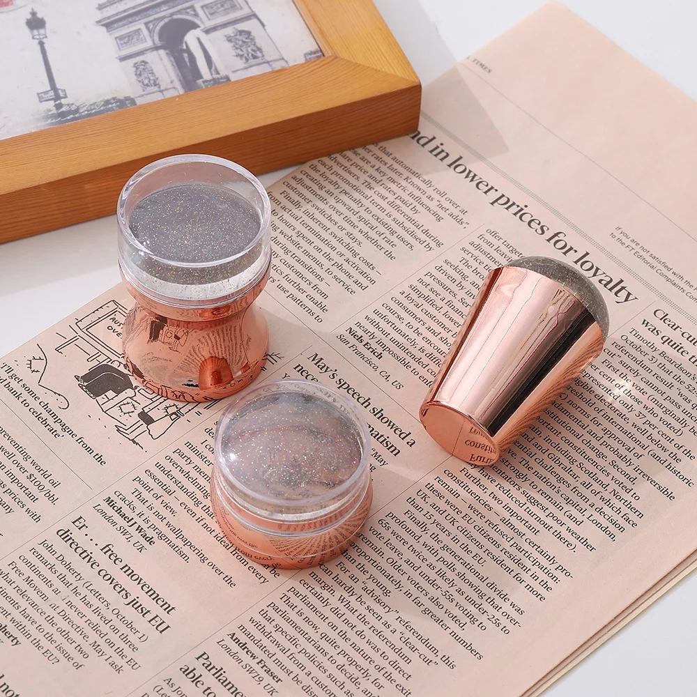 Штамп для дизайна ногтей Силиконовый переводной Золотой шаблон для ногтей переводной Штамп для DIY Французский маникюр печать ногтей Переводные инструменты