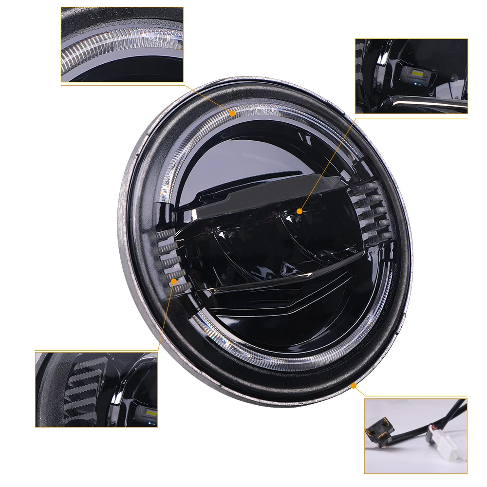 Автомобильные аксессуары головного света 7-дюймовые круглые светодиодные фары 7
