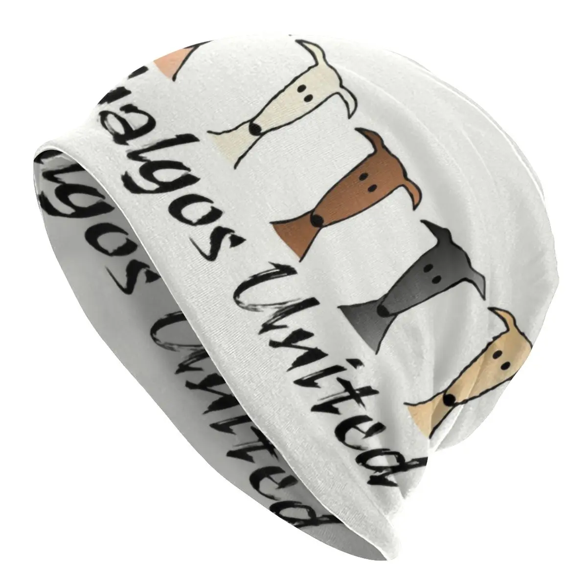 

Winter Warm Galgos United Greyhound Bonnet Femme Slouchy Beanie Hat Fashion Whippet Sighthound Dog Ski Skullies Beanies Cap
