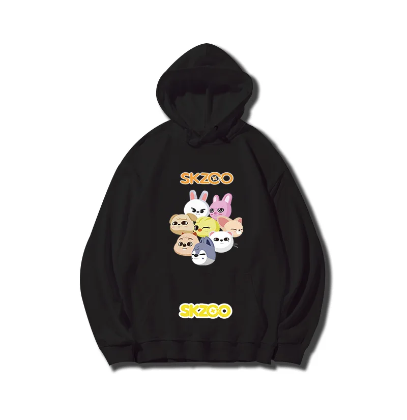 

Kpop Stray Kids Hoodie Sweatshirts Bang Chan Min-Ho Chang-Bin Hyun-Jin Ji Sung Young-Bok SKZOO Versatile Hooded Pullovers