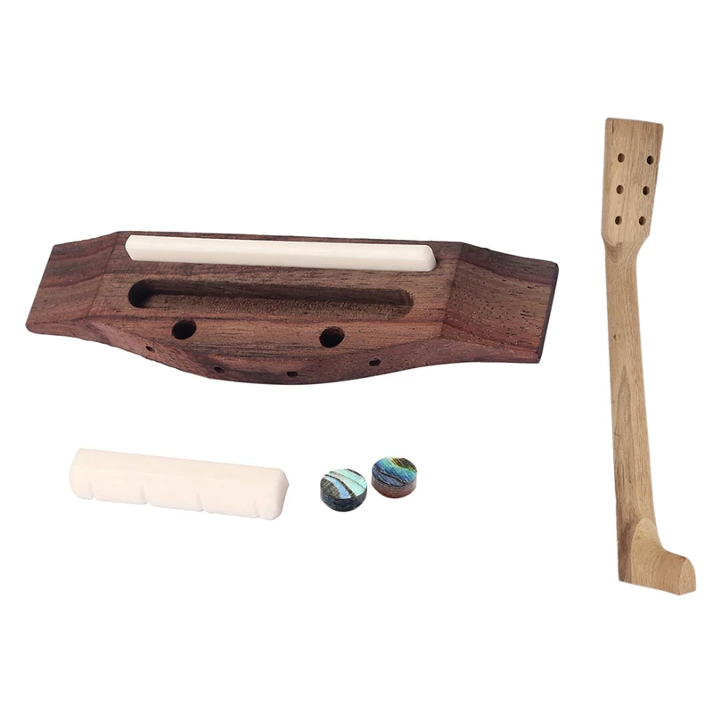 

4-струнное гитарное укулеле, набор мостов из розового дерева, седельная гайка из красного дерева, 41 дюйм, сменный наконечник для акустическо...